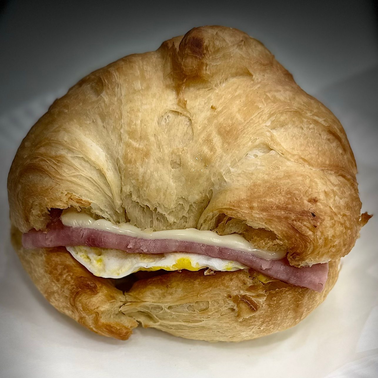 Ham, Egg & Cheese Sandwich.